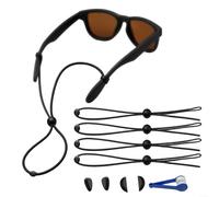 Lot de 4 cordons anti-perte en silicone, sangle sécurisée pour Ray-Ban pour meta pour lunettes intelligentes Gen 2, cordon noir empêchant le glissement