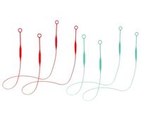 Lot de 4 cordons magnétiques avec cordon de sécurité amovible, en silicone pour le sport, le travail, les concerts (rouge, vert)
