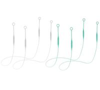 Lot de 4 cordons magnétiques avec cordon de sécurité amovible, en silicone pour le sport, le travail, les concerts (blanc, vert)