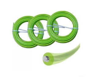 Lot de 4 cordons tressés en acier renforcé pour débroussailleuse 2,7 mm x 5 m