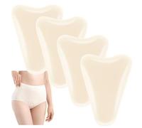 Lot de 4 correcteurs d'orteils de chameau, insert en silicone anti-couverture, cache-camel réutilisable sans couture, invisible sur le devant, sans traces (4 pièces peau claire)