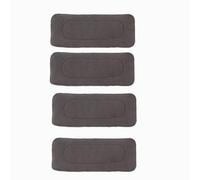 Lot de 4 couches lavables 5 couches en bambou charbon de bois, doublure douce et confortable, super absorbante pour adulte