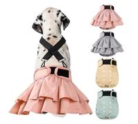 Lot de 4 couches lavables pour chien femelle + 1 porte-jarretelles, bandeau ventral réutilisable pour chien femelle, chiot, bande ventrale pour période de chaleur, , apprentissage de la propreté,