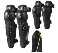 Lot de 4 coudières et genouillères réglables avec coque rigide et doublure douce pour vélo, skateboard, ski