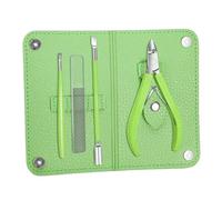 Lot de 4 coupe-cuticules avec pousse-cuticules et ciseaux - Lime à ongles en acier inoxydable - Outil de pédicure