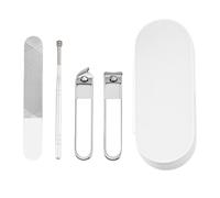 Lot de 4 coupe-ongles avec lime à ongles pour ongles épais en acier inoxydable