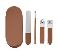 Lot de 4 coupe-ongles avec lime à ongles pour ongles épais en acier inoxydable