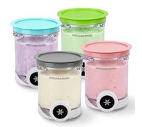 Lot de 4 coupes à glace et couvercles pour Ninja Swirl - Lot de 4 tubes Creami compatibles avec les sorbetières et sorbetières Ninja Creami NC701UK NC701 NC700 Series, sans BPA, passent au