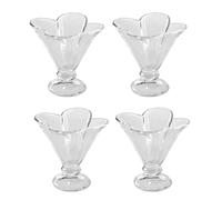 Lot de 4 coupes à glace Verres à dessert 150 ml Verre 12.2 x 11.2 cm