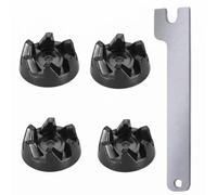 Lot de 4 Coupleurs 9704230 Entraineur de Blender Compatible avec KitchenAid | Pièces de Rechange, Compatibilité Modèles KSB5, Engrenages en Caoutchouc e Montage Incluse, Filetage Inversé Métal