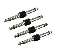 Lot de 4 coupleurs de pédale d'effet guitare mâle vers mâle pour pédales d'effet