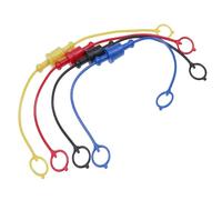 Lot de 4 coupleurs hydrauliques, bouchon anti-poussière mâle 1/4 ISO-A et bouchon femelle, raccord de tuyau hydraulique en PVC à connexion rapide avec anneau de rétention