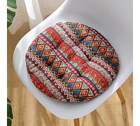 Lot de 4 Coussin de Chaise Coussins de Siège Ronde Epais Galette de Chaise Ronde Tatami Coussin de Sol Intérieur Extérieur Rembourré Coussin D'assise pour Maison Jardin Salle à Manger Bureau Canapé