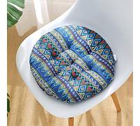 Lot de 4 Coussin de Chaise Coussins de Siège Ronde Epais Galette de Chaise Ronde Tatami Coussin de Sol Intérieur Extérieur Rembourré Coussin D'assise pour Maison Jardin Salle à Manger Bureau Canapé