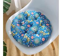 Lot de 4 Coussin de Chaise Coussins de Siège Ronde Epais Galette de Chaise Ronde Tatami Coussin de Sol Intérieur Extérieur Rembourré Coussin D'assise pour Maison Jardin Salle à Manger Bureau Canapé