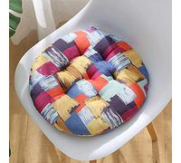 Lot de 4 Coussin de Chaise Coussins de Siège Ronde Epais Galette de Chaise Ronde Tatami Coussin de Sol Intérieur Extérieur Rembourré Coussin D'assise pour Maison Jardin Salle à Manger Bureau Canapé