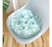 Lot de 4 Coussin de Chaise Coussins de Siège Ronde Epais Galette de Chaise Ronde Tatami Coussin de Sol Intérieur Extérieur Rembourré Coussin D'assise pour Maison Jardin Salle à Manger Bureau Canapé