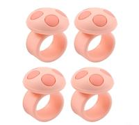 Lot de 4 coussinets d'amortissement en silicone pour poignée de porte pour réduire les effets répétitifs sur les portes intérieures résidentielles (rose)
