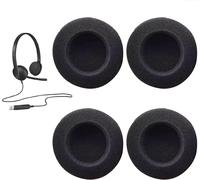 Lot De 4 Coussinets De Rechange En Mousse Pour Casque D'Écoute Noir 55 Mm[CAS6215696]