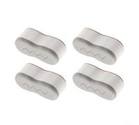Lot de 4 coussinets de rehausseur de bidet avec hauteur réglable pour siège de WC et couvercle - Entretoises robustes en ABS TPE avec film autocollant en EVA solide pour un maintien antidérapant et un