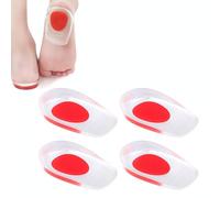 Lot de 4 Coussinets de Talon en Gel, Protège Talon Silicone Sport, Coussinets de Talon en Gel Correcteur de Posture, pour Douleurs au Talon, Éperons Osseux et Douleurs D'Achille