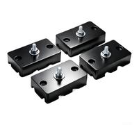 Lot de 4 coussinets de vibration pour climatiseur pour unités extérieures, amortisseurs de chocs en caoutchouc épais réduisant le bruit de 85 %, base de montage stable antidérapante (A)