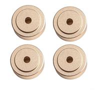 Lot de 4 coussinets d'isolation en alliage d'aluminium pour haut-parleur, ampli et lecteur CD pour réduire les vibrations et améliorer les performances audio (20 x 8 mm)