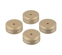 Lot de 4 coussinets d'isolation en alliage d'aluminium pour haut-parleur, ampli et lecteur CD pour réduire les vibrations et améliorer les performances audio (40 x 15 mm)