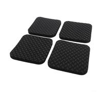 Lot de 4 coussinets en silicone haute densité pour tapis de course et vélo d'appartement - Absorbant les chocs - Antidérapant - Pour la maison ou la salle de sport - Noir
