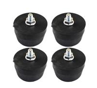 Lot de 4 coussinets pour compresseur d'air, filetage M8, amortisseur en caoutchouc et isolateur de vibrations pour pompes à air et machines sans huile 52 x 28 mm