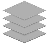 Lot de 4 coussinets thermiques en silicone 12,8 W/mK, 100 x 100 x 0,5 mm/1 mm/1,5 mm/2 mm, coussinets thermiques performants, réutilisables pour dissipateur thermique pour ordinateur portable
