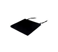 Lot de 4 coussins d'assise AMATA format carré, coloris noir