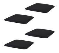 IDIMEX Lot de 4 Coussins d'assise antidérapants Grace galettes de chaises de Salle à Manger en Feutre Noir de Format carré, avec Picots en Caoutchouc Noirs