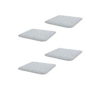 Lot de 4 coussins d'assise carrés GRACE, en feutre gris
