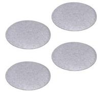 Lot de 4 coussins d'assise JONITA, en feutre gris Gris G