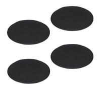 IDIMEX Lot de 4 Coussins d'assise JONITA pour chaises de Salle à Manger ou Bureau, galettes de Chaise ou Fauteuil rembourrées Rondes en Feutre Noir