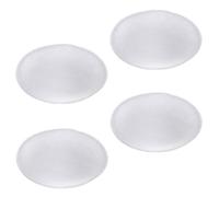IDIMEX Lot de 4 Coussins d'assise JONITA pour chaises de Salle à Manger ou Bureau, galettes de Chaise ou Fauteuil rembourrées Rondes en Feutre Blanc