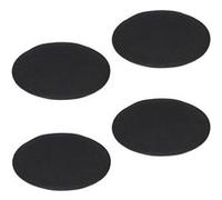 IDIMEX Lot de 4 Coussins d'assise JONITA pour chaises de Salle à Manger ou Bureau, galettes de Chaise ou Fauteuil rembourrées Rondes en Feutre Noir