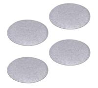 Lot de 4 coussins d'assise JONITA pour chaises de salle à manger ou bureau, galettes de chaise ou fauteuil rondes en feutre gris Gris