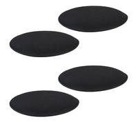 IDIMEX Lot de 4 Coussins d'assise antidérapants Leslie, galettes de chaises de Salle à Manger en Feutre de Format Rond avec Picots en Caoutchouc Noir, Coloris Noir