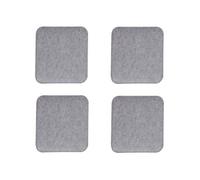 Lot de 4 coussins d'assise ROMEO, en feutre gris