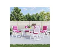Stoelkussens 4 st lage rug oxford stof roze377732
