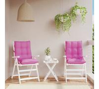 Stoelkussens 4 st lage rug oxford stof roze377732