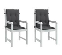 Lot de 4 Coussins de Chaise à Dossier Bas Oreillers Gris Clair Mélangé vidaXL