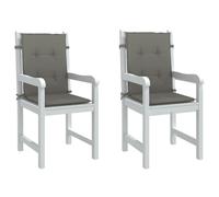 Lot de 4 Coussins de Chaise à Dossier Bas Oreillers Gris Clair Mélangé vidaXL