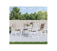 vidaXL Coussins de chaise à dossier haut tissu Oxford taupe lot de 4