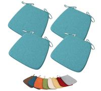 Lot de 4 coussins de chaise antidérapants pour salle à manger, cuisine, bureau - 40 x 38 cm et 38 x 35 cm pour intérieur/extérieur, terrasse, confort et style