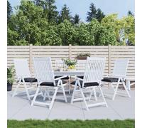 Lot de 4 Coussins de Chaise Coussins de Siège Patio Gris Tissu Oxford vidaXL