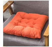 Lot de 4 coussins de chaise de salle à manger en velours cristal de couleur unie - Coussin épais et chaud pour décoration de bureau et de maison, couleur camel, coussin confortable pour salle à manger