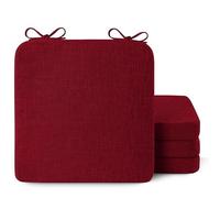 Lot de 4 coussins de chaise de salle à manger épais antidérapants avec attaches, coussins de siège lavables pour cuisine et salle à manger - Confort ultime et mise à niveau du style